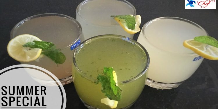 Summer Special Healthy Drink (Ginger Lemon Juice) & 4 Types Of Lemonades In Telugu