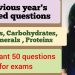 General Science: Nutrition – Important Previous Years' Questions