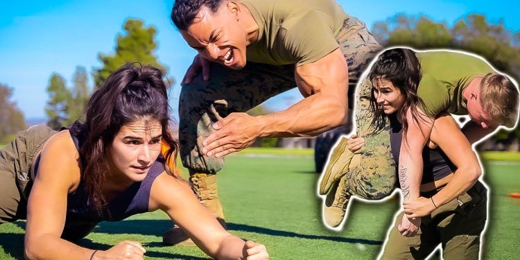 Crossfit Games Lauren Fisher Attempts US Marine Combat Fitness Test