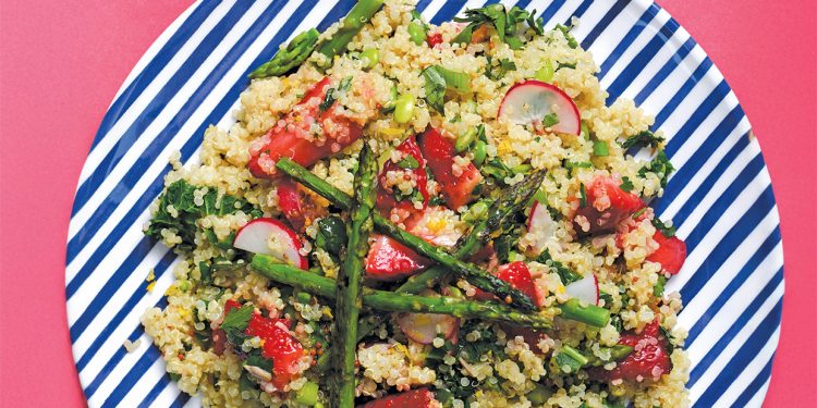 Vegan Strawberry and Asparagus Summer Salad