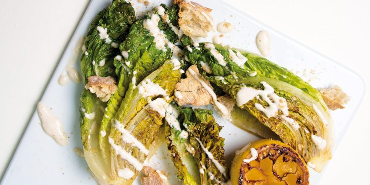 Vegan Grilled Caesar Salad