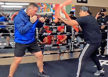 ANDY RUIZ SHOWING CRAZY SPEED! DISPLAYS EXPLOSIVE COMBINATIONS & IMPROVEMENTS DURING WORKOUT!