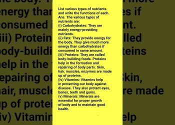 Nutrients and its function#biology #nutrition #ncertsolutions #shortsvideo