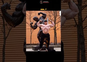 SON VS FATHER 🥶 ARNOLD POSE 💀 FATHER OF BODYBUILDING #arnold #shorts #viral #motivational #video