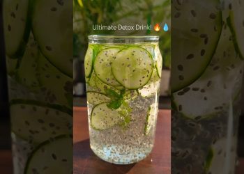 Ultimate DETOX Drink! Cucumber Chia Mint Lemon Water 🌿💧