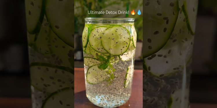 Ultimate DETOX Drink! Cucumber Chia Mint Lemon Water 🌿💧