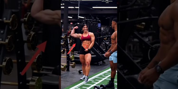 GIRLS AURA🥶BODYBUILDER POWER💀GYM WORKOUT💀#shorts #motivation #bodybuilder #idabergfoth #edit fyp