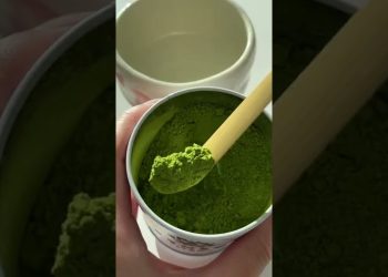 making a matcha latte at home 🍵