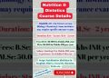 Nutrition & Dietetics Course Details|Eligibility,Fees,Salary, Scope #youtubeshorts #viral #shorts