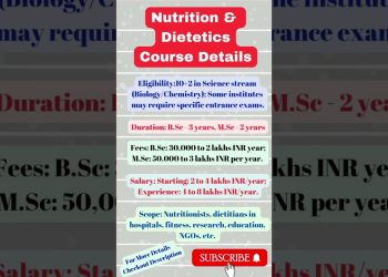 Nutrition & Dietetics Course Details|Eligibility,Fees,Salary, Scope #youtubeshorts #viral #shorts