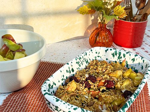 New! Apple and granola crumble recipe
