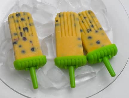 Fresh Mango and Blueberry Popsicles (Vegan!)