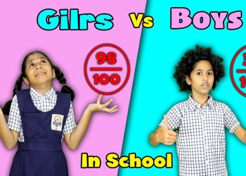 Girls Vs Boys In School Funny Video | Pari's Lifestyle Moral Story