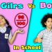 Girls Vs Boys In School Funny Video | Pari's Lifestyle Moral Story