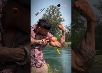 BRO HIS BICEPS 🥶 BODYBUILDER AURA 💀 GYM MOTIVATION #bodybuilder #biceps #workout #shorts #edit #fyp