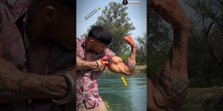 BRO HIS BICEPS 🥶 BODYBUILDER AURA 💀 GYM MOTIVATION #bodybuilder #biceps #workout #shorts #edit #fyp