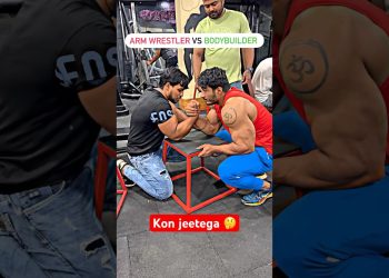 !! 😱Bodybuilder vs Arm wrestler!! Kon jeetega ?😤 #india #gym #armwrestling #bodybuilding