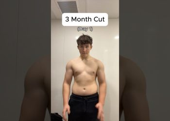 3 Month Cut (Day 1 vs Day 90) #transformation #gym #fitness #motivation