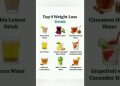 Top 9 Weight Loss Drink #weightloss #drink #fatloss #bestfood #protein #vitamin #shorts #trending