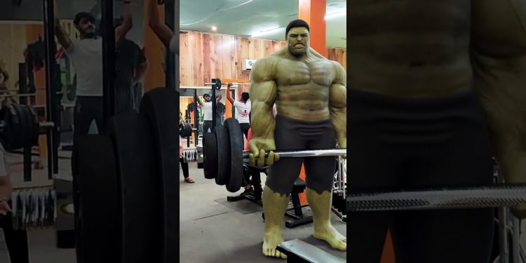 😱 Hulk gym workout video 🔥 #shorts #hulkgymvideo #bodybuilding