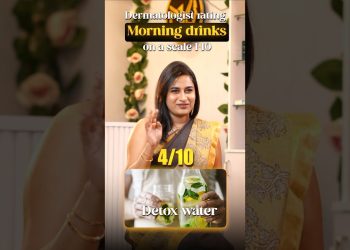 dermatologist rating morning drinks ✨️#acne #oilyskinacne #food #haircare