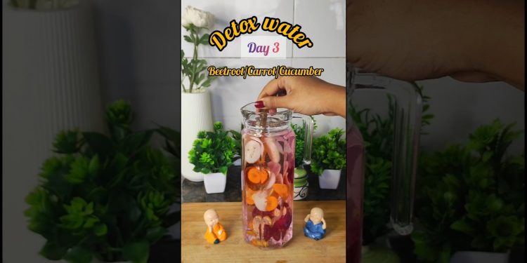 Beetroot carrot cucumber Detox Water |Day 3 | Refreshing Drink #shorts #detoxwater #healthydrink