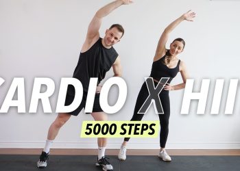 30 Min Cardio HIIT Workout at home – 5000 steps for Fat Burn (No equipment)