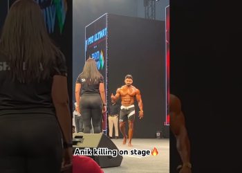 Anik on stage presence 2025 bharat pro show / #ifbbpro #procard #bodybuilding