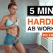 5 MIN HARDEST AB WORKOUT (MUST TRY!)