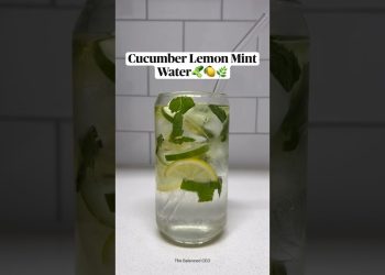 Cucumber Lemon Mint Water 🥒 🍋 🌿 #healthydrink