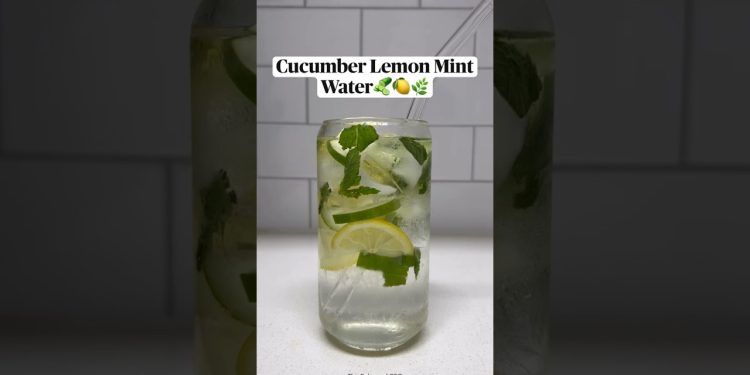 Cucumber Lemon Mint Water 🥒 🍋 🌿 #healthydrink