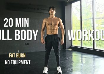 20 MIN FULL BODY WORKOUT AT HOME (Fat Burn & No Equipment) 전신 맨몸 운동 홈트 20분 (체중감량 & 장비없음)
