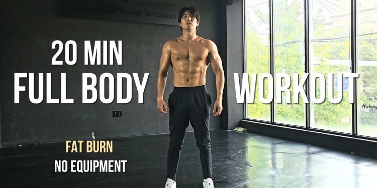 20 MIN FULL BODY WORKOUT AT HOME (Fat Burn & No Equipment) 전신 맨몸 운동 홈트 20분 (체중감량 & 장비없음)