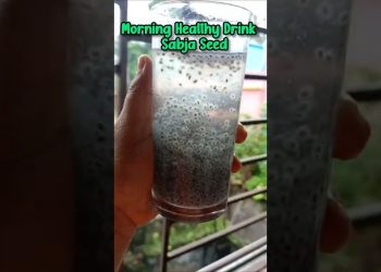 Morning Healthy Drink Sabja Seed Drink 🥤#sabjaseeds#shorts #helthbenefits #healthydrink #weightloss
