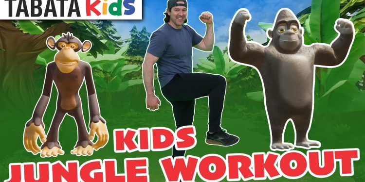 KIDS Tabata Workout | The Jungle Workout (4-Minutes)  w/ @TabataKidsWorkouts