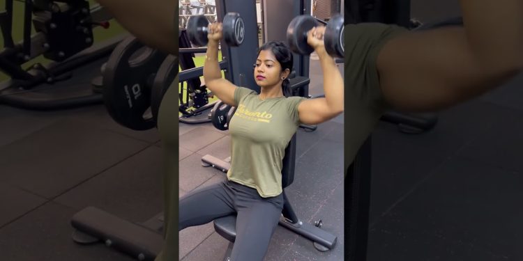 Shoulder press 💪#motivation #viralvideo #shoulder #workout #shorts #shortvideo #fitness #gym