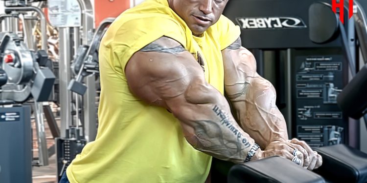 ARM DAY WITH BLOND MYTH – CRAZIEST ARMS EVER SEEN IN BODYBUILDING – LEE PRIEST MOTIVATION