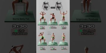 6 Chair Exercises to Burn Belly Fat & Tone Your Body #yoga #fitness #weightloss