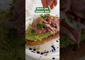 Cilantro Lime Edamame Toast (Nutrition Additions Series Part 1)