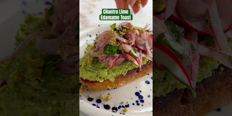 Cilantro Lime Edamame Toast (Nutrition Additions Series Part 1)