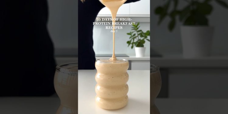 Healthy & High-protein Smoothie – no protein powder🤩 #healthyrecipes #smoothie #highprotein
