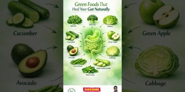 Top 10 Green Foods That Heal Your Gut Naturally | #guthealth #healthyfood #nutritiontips #shorts