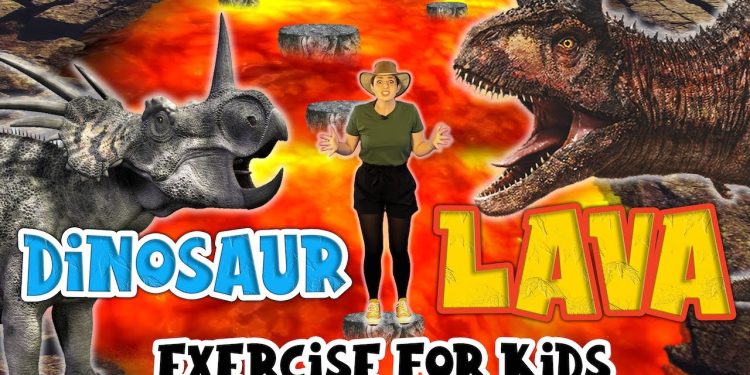 Dinosaur Exercise for Kids 2 | The Floor is Lava | Home Workout for Children
