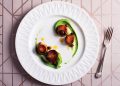 Vegan King Oyster Mushroom ‘Scallops’ with Pea Puree