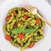 Kale Pesto Pasta with Cherry Tomatoes