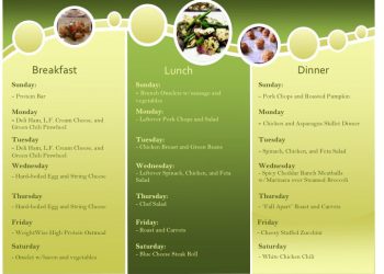 Weekly Meal Plan and Grocery List 11/11/13 – WeightWise