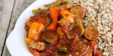 Italian-Style Vegan Sausage and Peppers