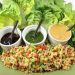 Lettuce Wrap Salad with Three Sauces