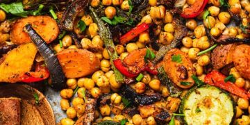 Sheet Pan Meal With Vegetables And Chickpeas (Vegan)