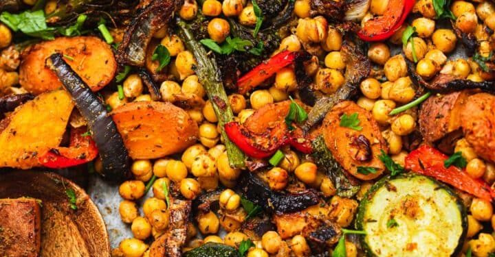 Sheet Pan Meal With Vegetables And Chickpeas (Vegan)